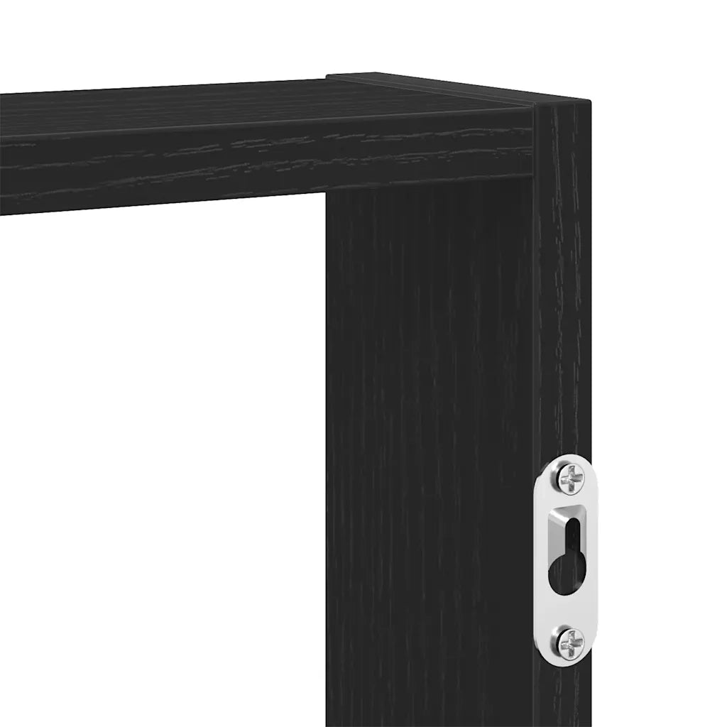 Scaffale a Parete Nero 43x9x60 cm in Legno Multistrato 860050