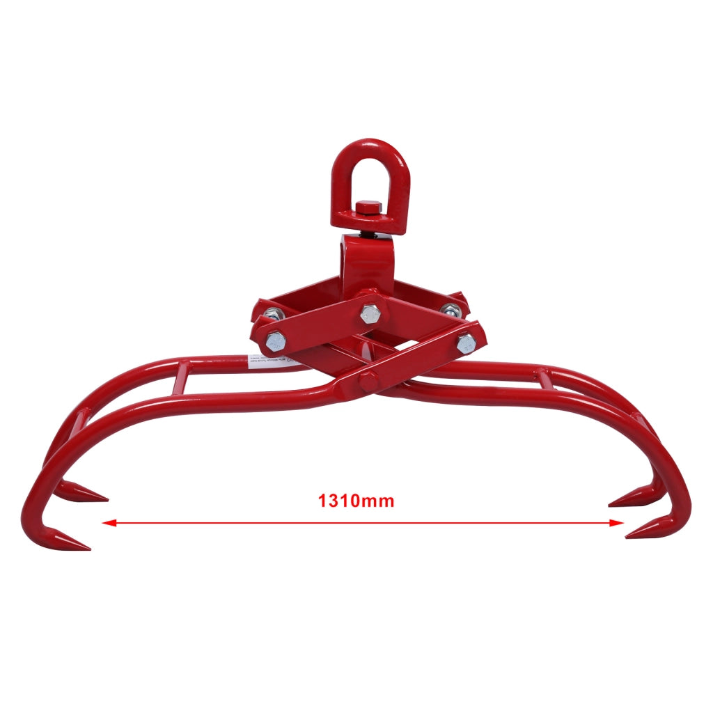 Pinza forestale per legna e tronchi fino a 1310 mm 1500kg di forza di trazione 4 artigli