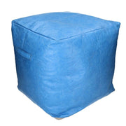 Puff cellulosa azzurro quadro cm 40x40h40