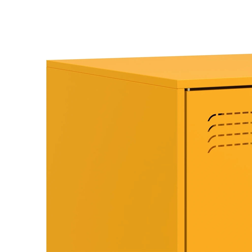 Mobili TV 2 pz Giallo Senape 67x39x44 cm in Acciaio 841638