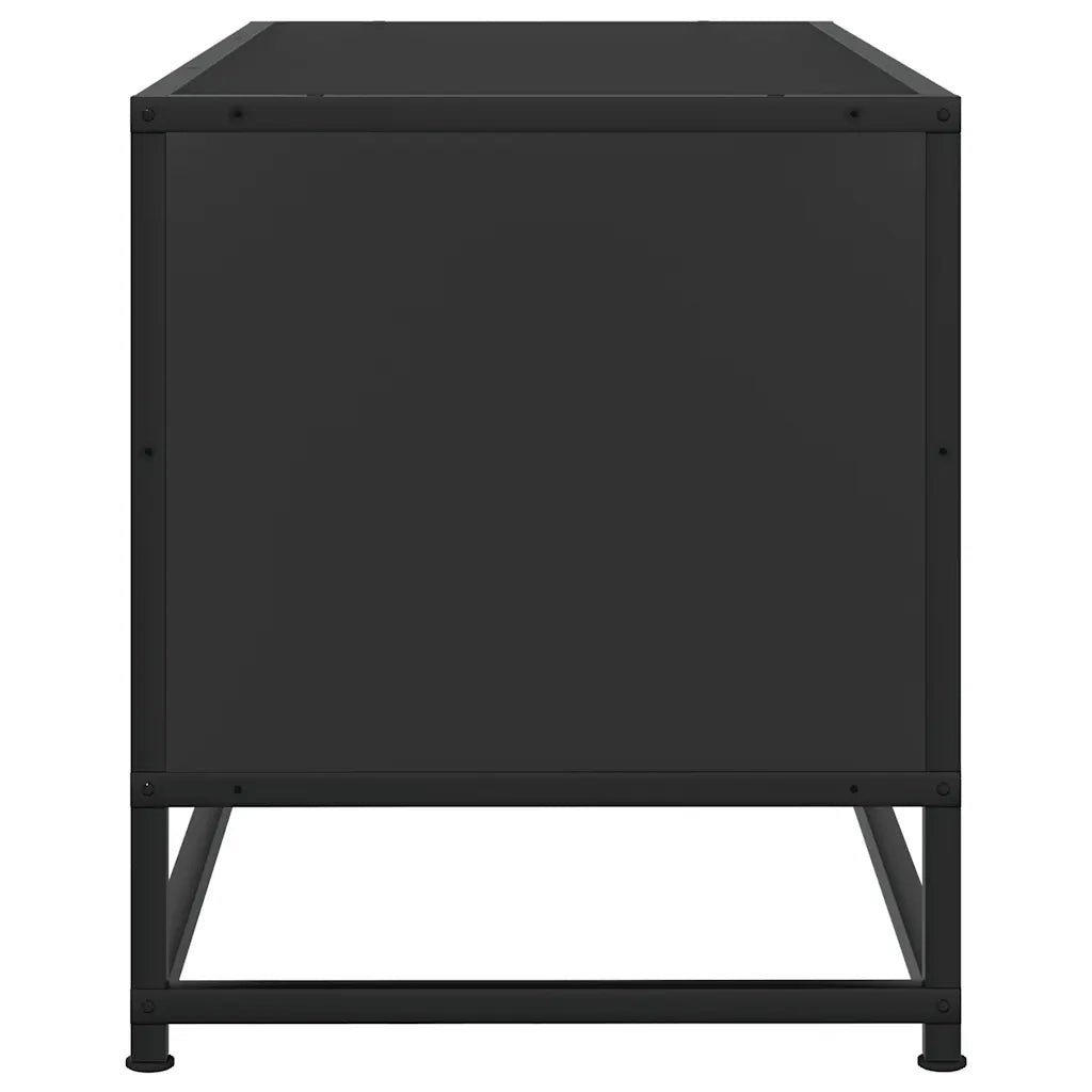 Mobile TV-Credenza per TV-Console TV Nero 80x34,5x40 cm in Truciolato Metallo