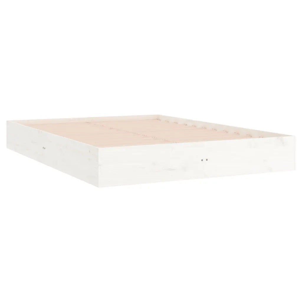 Giroletto-Struttura Letto Bianco in Legno Massello 200x200 cm 702770