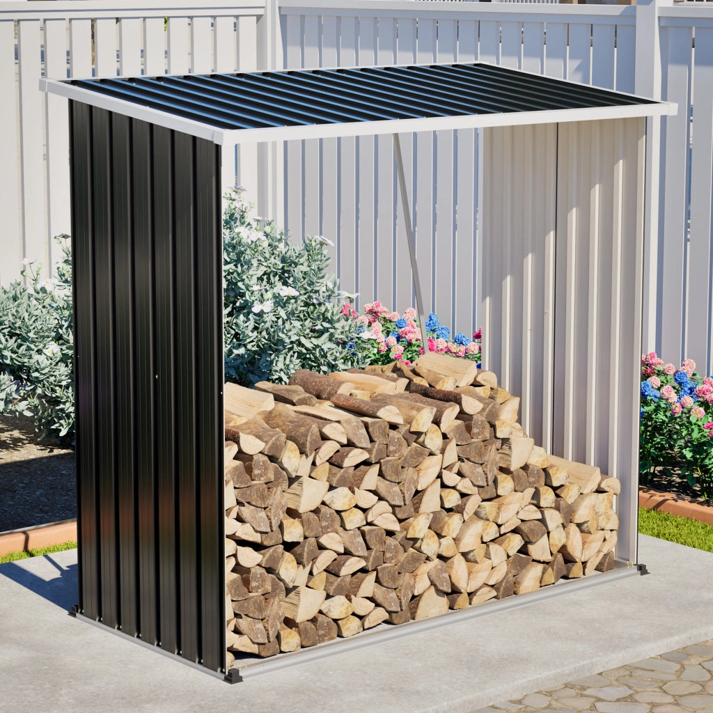 PORTALEGNA In acciaio zincato 172,3x88x158,1 cm Nero