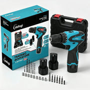 Trade Shop - Trapano Avvitatore A 2 Batteria Litio 12v Funzione Reversibile Con Valigetta 25 Accessori -