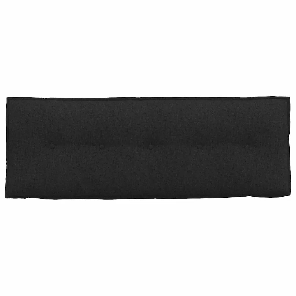 Cuscino per Schiena Nero 140 x 19 x 50 cm Tessuto