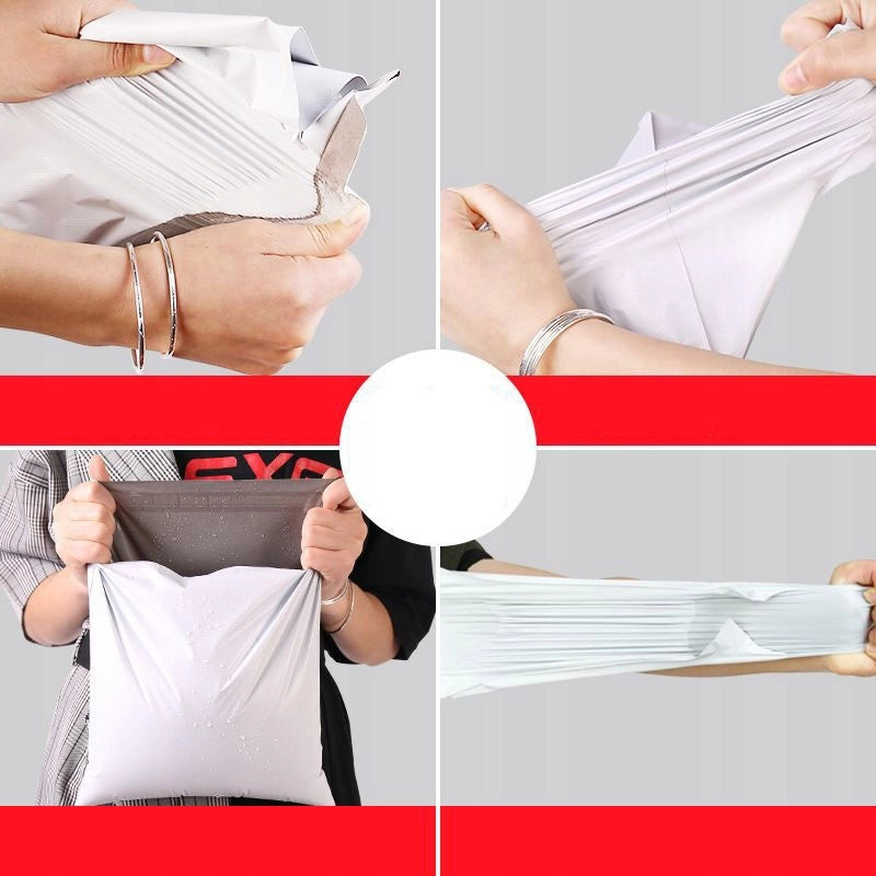 Buste per Spedizioni Bianche 170x300mm 100 Pezzi – LDPE Resistente, Impermeabile, Sicurezza Dati