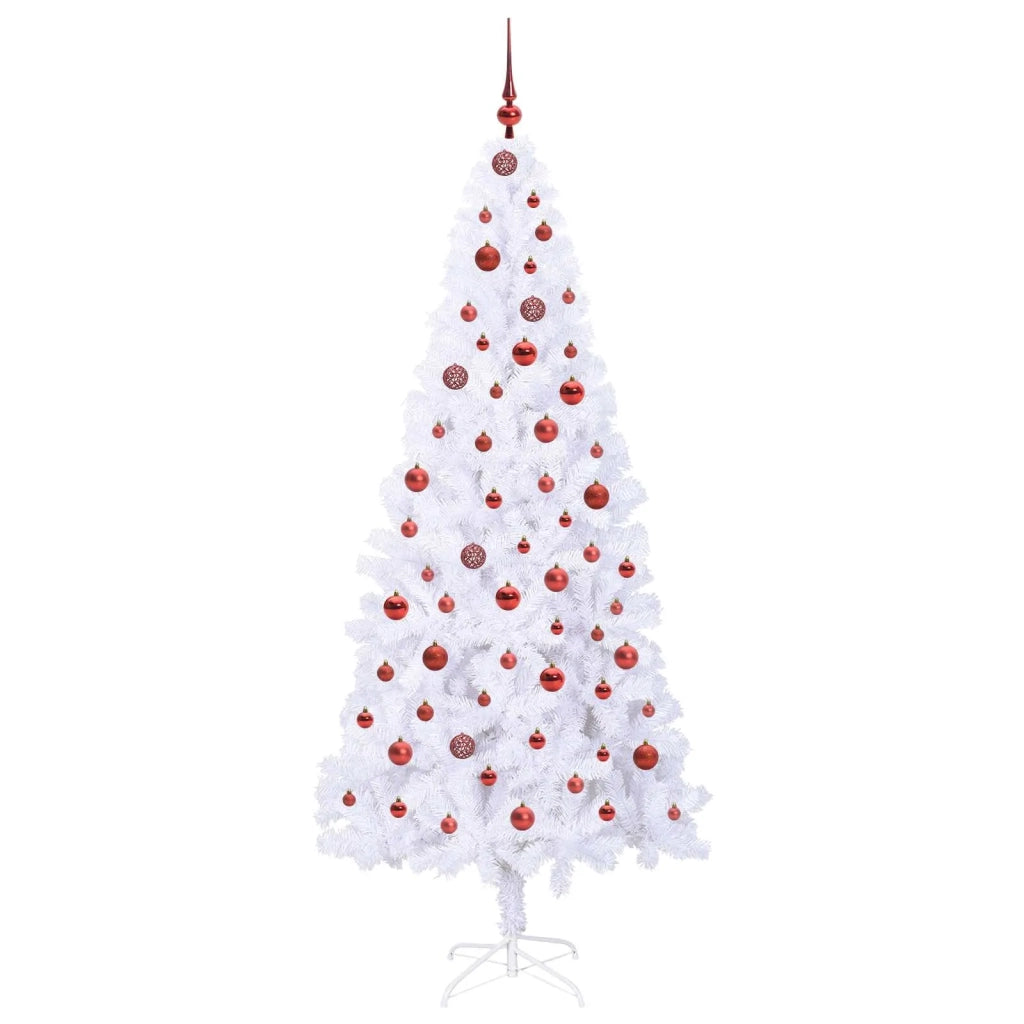Albero di Natale | Decorazioni natalizie artificiale Bianco 210 cm PVC e Acciaio