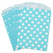 Trade Shop - 60 Sacchetti Sacchetto Busta In Carta Celeste Pois 16x13 Cm Confettata Caramelle -