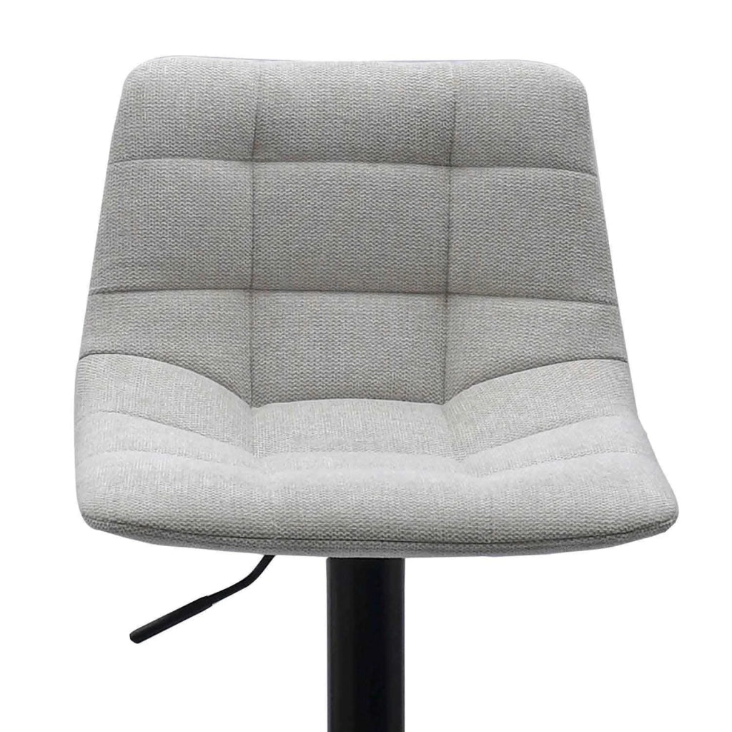 LÚZETE - SGABELLO HAWAII GAMBA NERO TESSUTO COLORE GRIGIO