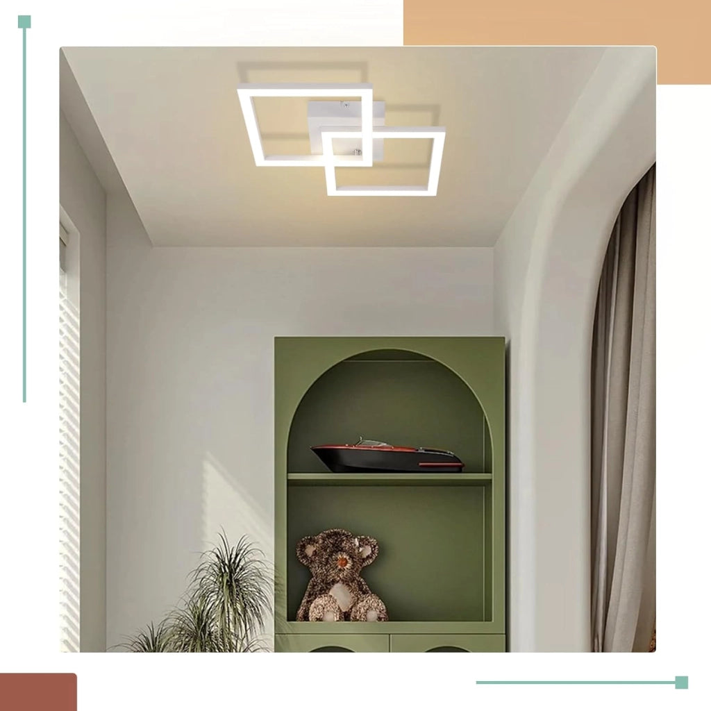 ZMH Lampada da soffitto plafoniera LED moderna bianca 24W per camera letto corridoio
