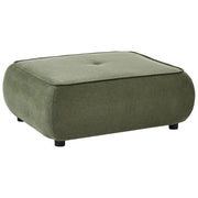 Pouf quadrato in tessuto verde imbottitura di qualità decorativo stile Moderno per soggiorno