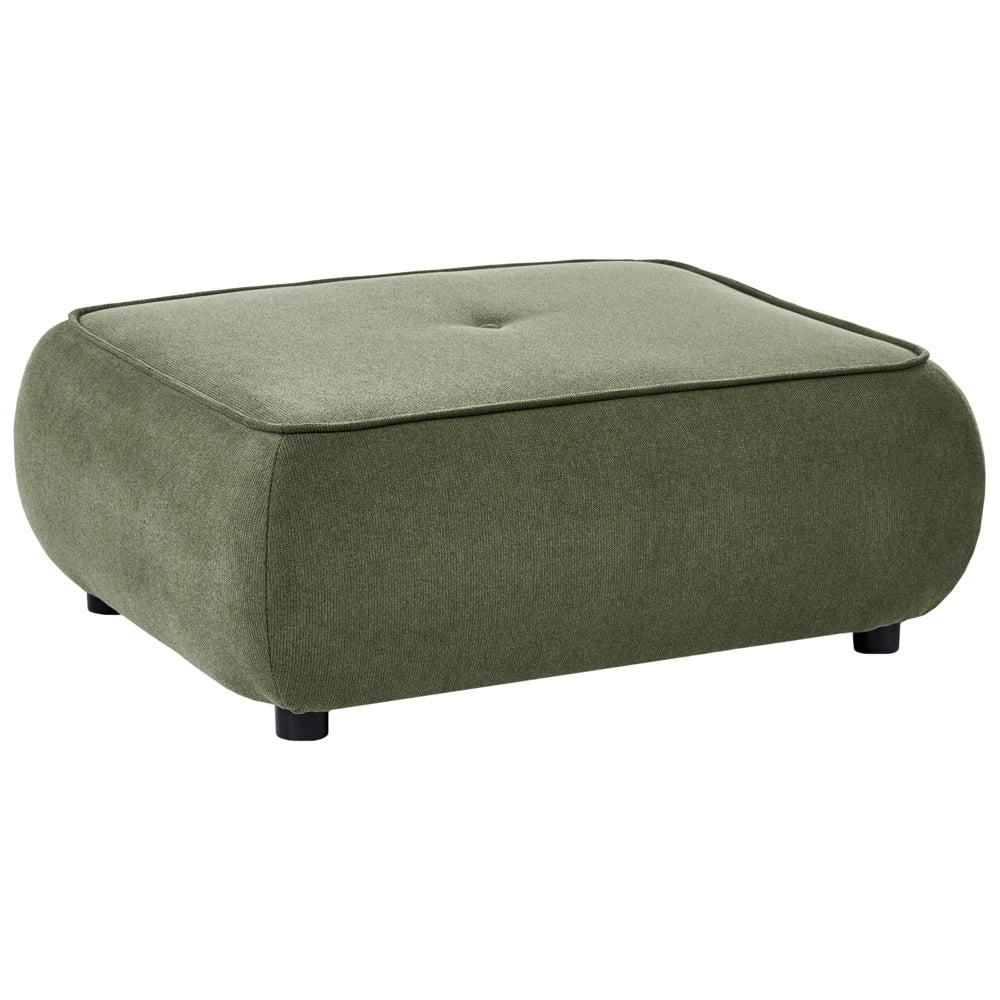 Pouf quadrato in tessuto verde imbottitura di qualità decorativo stile Moderno per soggiorno