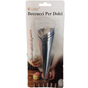 Trade Shop - Set 5 Cono Acciaio Pasticceria Cannolo Cannoli Cornetti Stampo Cucina Dolce Casa -