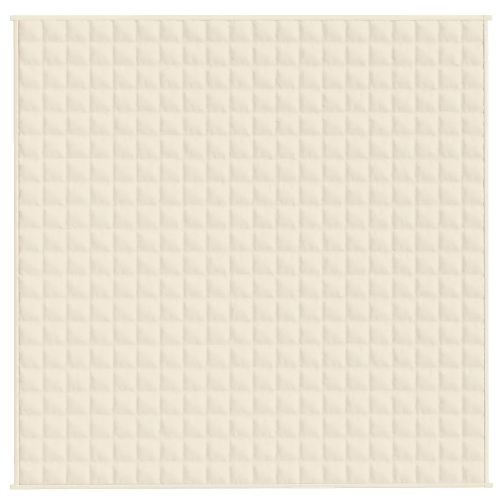 Coperta Ponderata Crema Chiaro 200x200 cm 13 kg Tessuto 350815