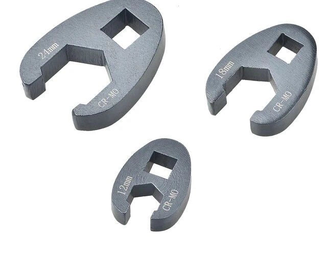 Set di chiavi 15 pz Aperte a Zampa Di Gallo per Raccordi tubi dell'olio 8-24mm