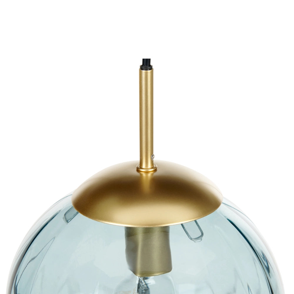 Lampadario in metallo ferro multicolore e paralume in vetro stile moderno glamour soggiorno