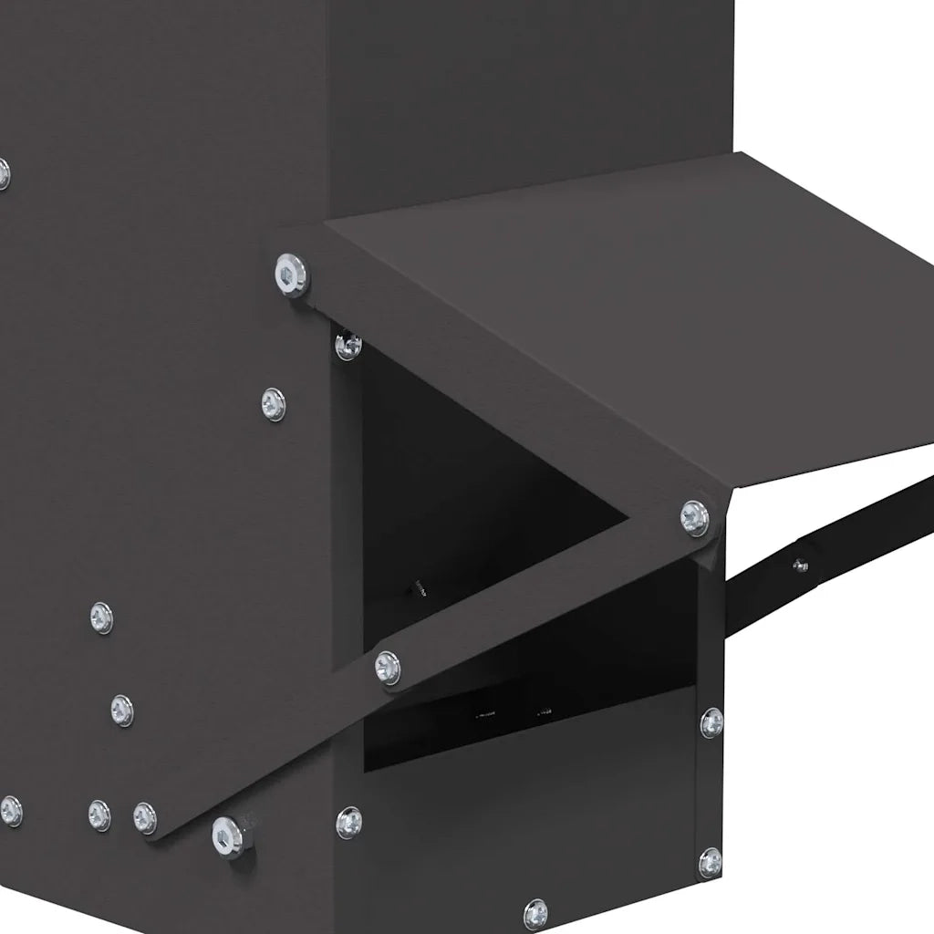 Feeder per pollo Nero 13 x 12 x 51 cm Acciaio laminato a freddo