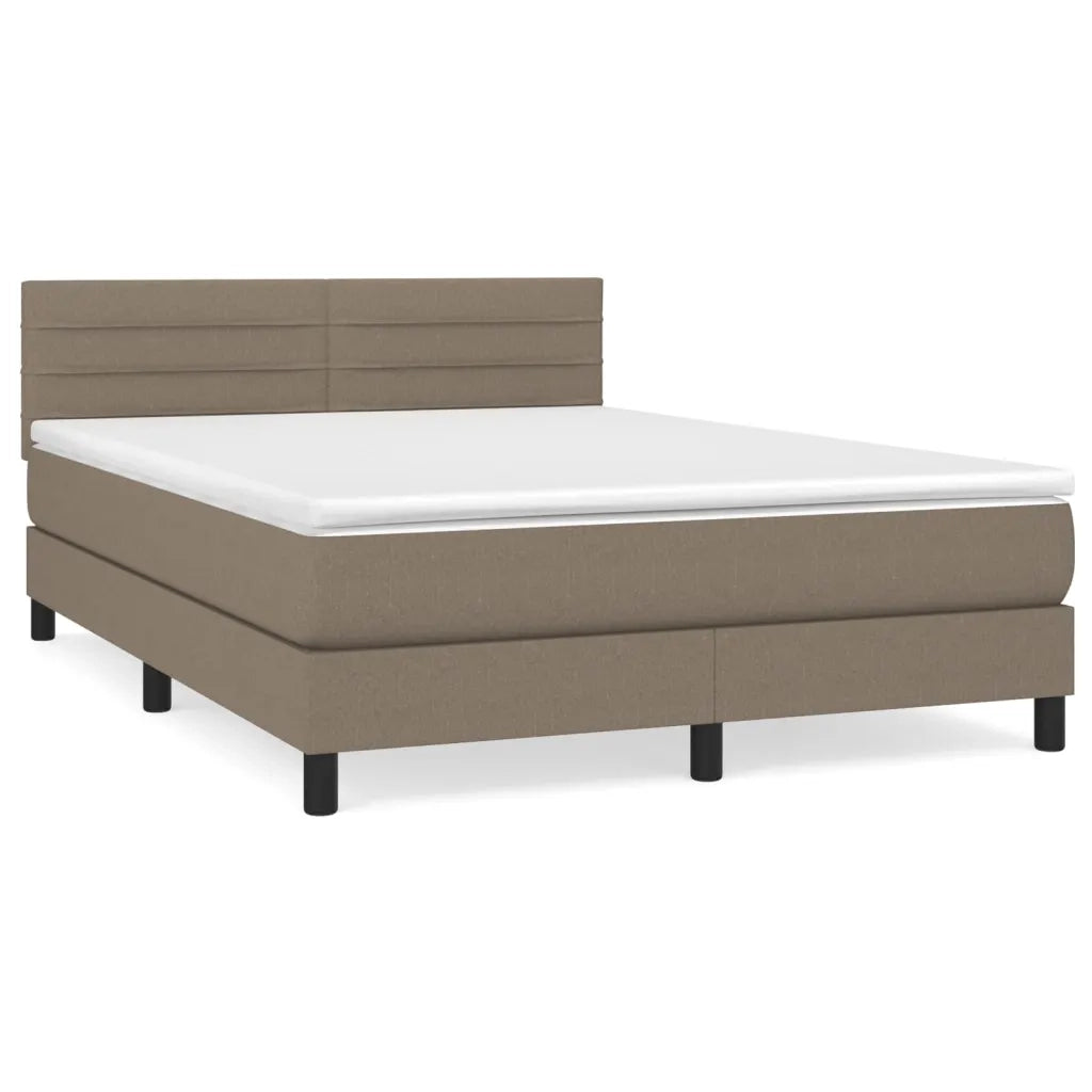 Giroletto a Molle con Materasso Tortora 140x200 cm in Tessuto 3140141