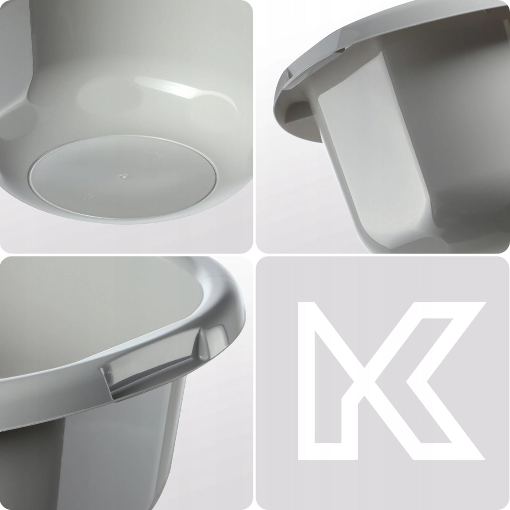 Bacinella per bucato KADAX da 20 litri, grande contenitore rotondo in plastica.
