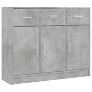 Credenza | Madia | Buffet da pranzo | Armadio da pranzo Grigio Cemento 91x28x75 cm in Legno Multistrato