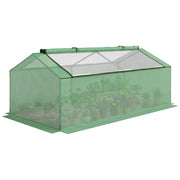 Serra Piccola per Giardino e Balcone con Finestre e Copertura in PE, 180x90x70cm, Verde
