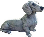 Statua di Resina Poli - Cane in Posizione Seduta - Scultura Realistica per Amanti dei Cani - Decorazione Esterna - 1 Pezzo