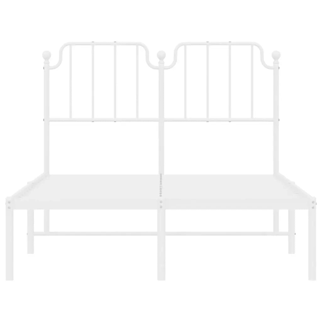 Giroletto con Testiera-Struttura Letto con testiera in Metallo Bianco 120x200 cm 501111
