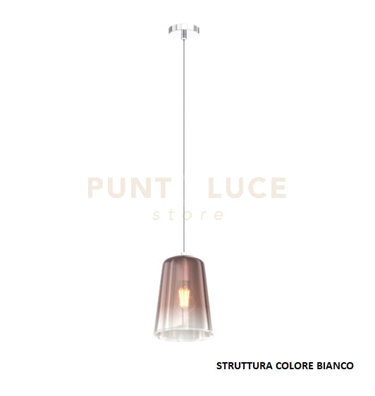 SOSPENSIONE BIANCO 1 LUCE RAME 1164BI-S1-RA