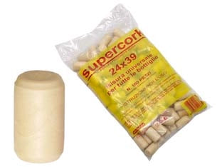 TAPPO SINTETICO IN SIMILSUGHERO SUPERCORK MM.24X39- - mm.24x39 supercork, in busta da pz.100 - 1 confezione