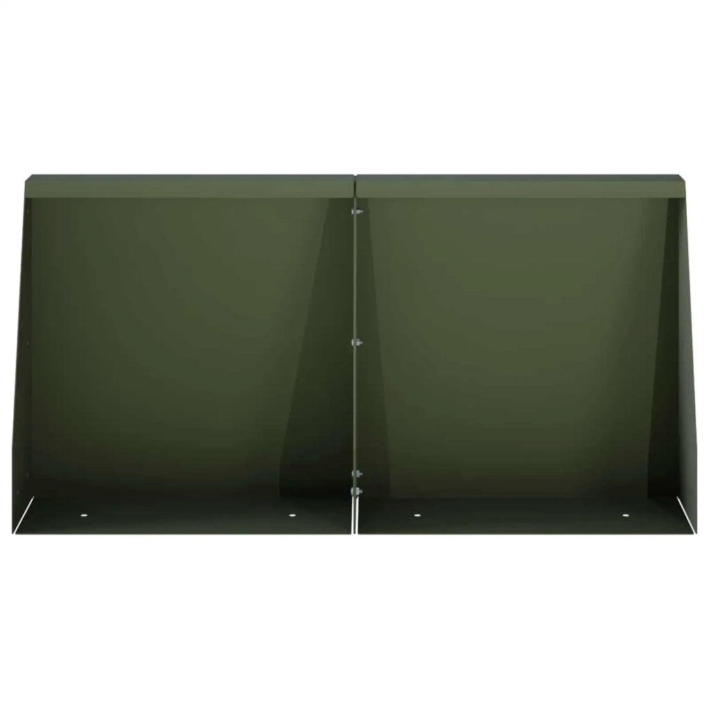 Muro di contenimento 6 pz 40 x 12 x 30 cm Acciaio Verde Oliva 3449138