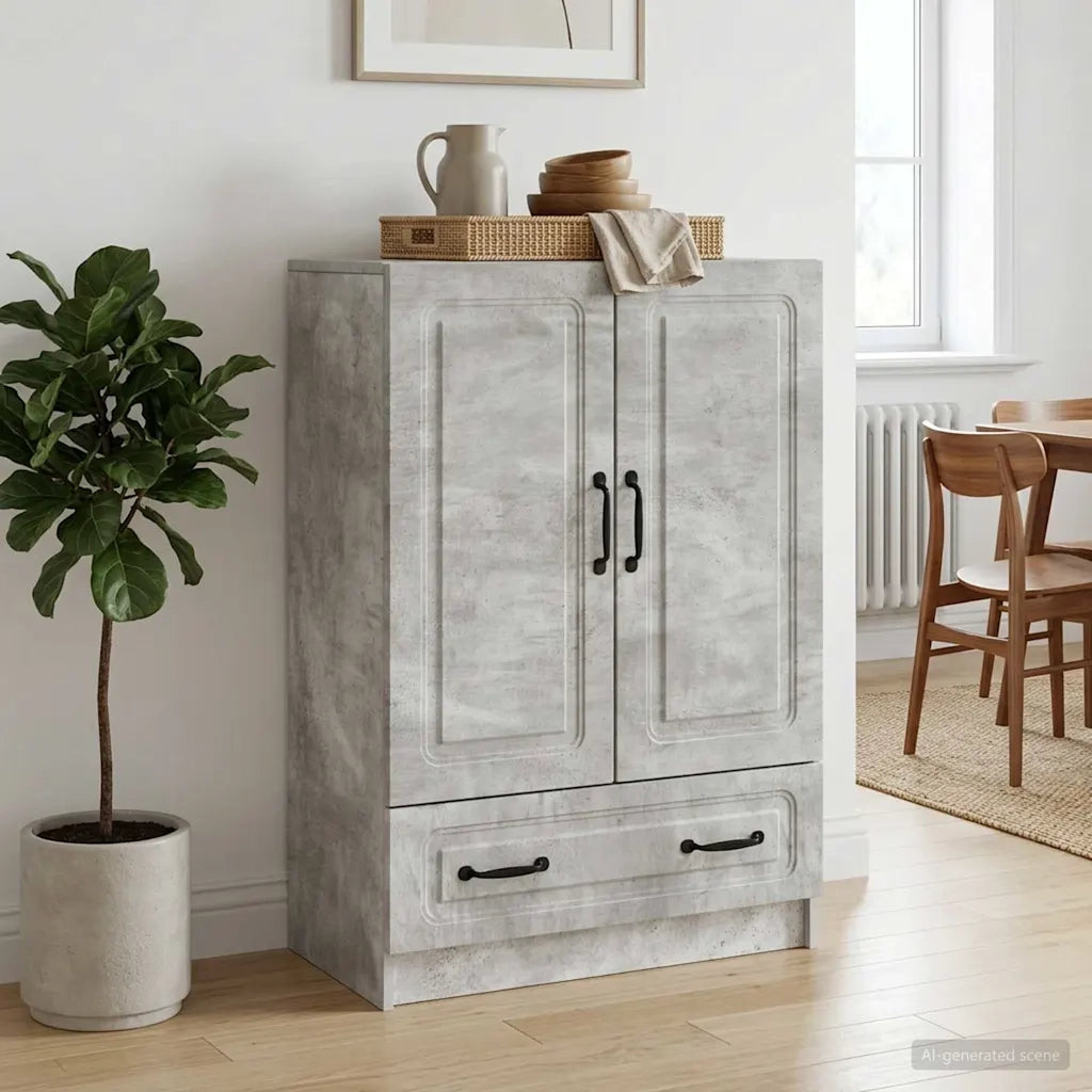 Credenza Grigio Cemento 66 x 34,5 x 92 cm Legno ingegnerizzato 895818