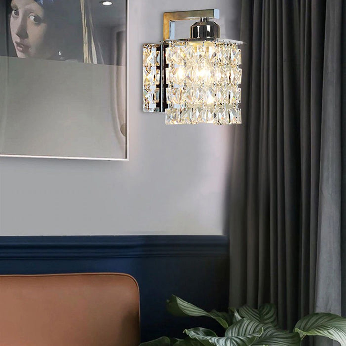 Lampada Da Parete In Metallo Cristallo APP543-1W Cromo