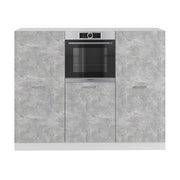 Vicco Cucine componibili piccole Cemento/Bianco 180 cm senza piano di lavoro