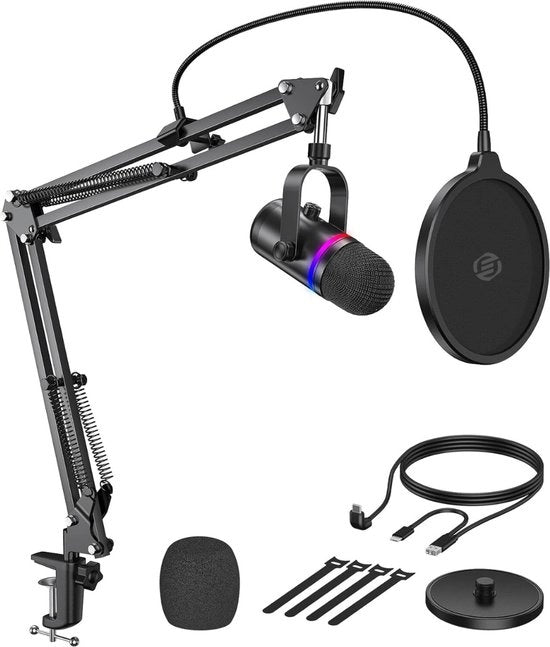 Impianto di partenza per podcast - set di microfoni per podcast - studio di registrazione per podcast - set di microfoni per podcast