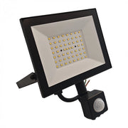 Faro LED 50W sensore PIR 6500K 4500lm IP54 nero Ecolight