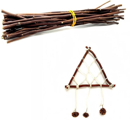 Set di Stuzzicadenti in Legno 25 Pezzi - Materiale per Fai da Te per Bambini - Manufatti Artigianali - Accessori per Fotografia - Arte Manuale - Legno Naturale