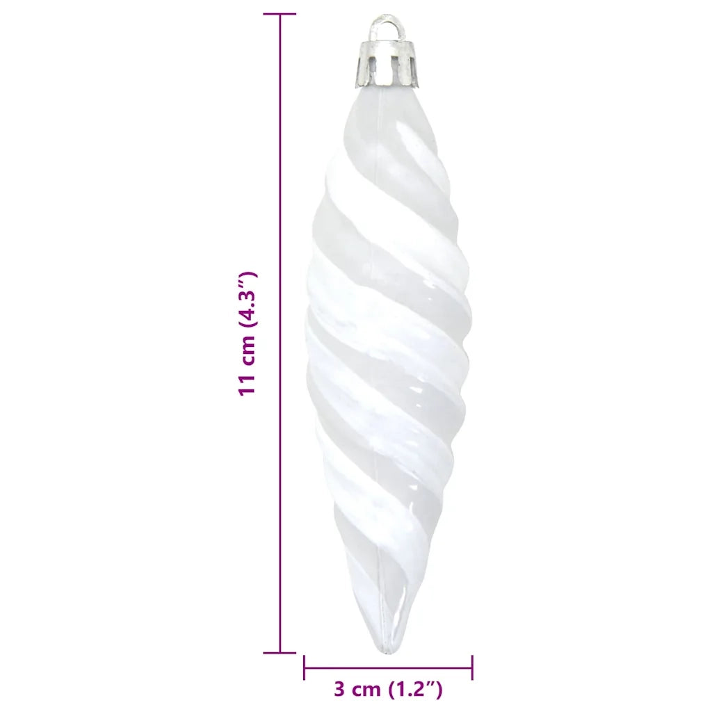 Palla a spirale di Natale 40 pz Bianco Plastica CFW8787422