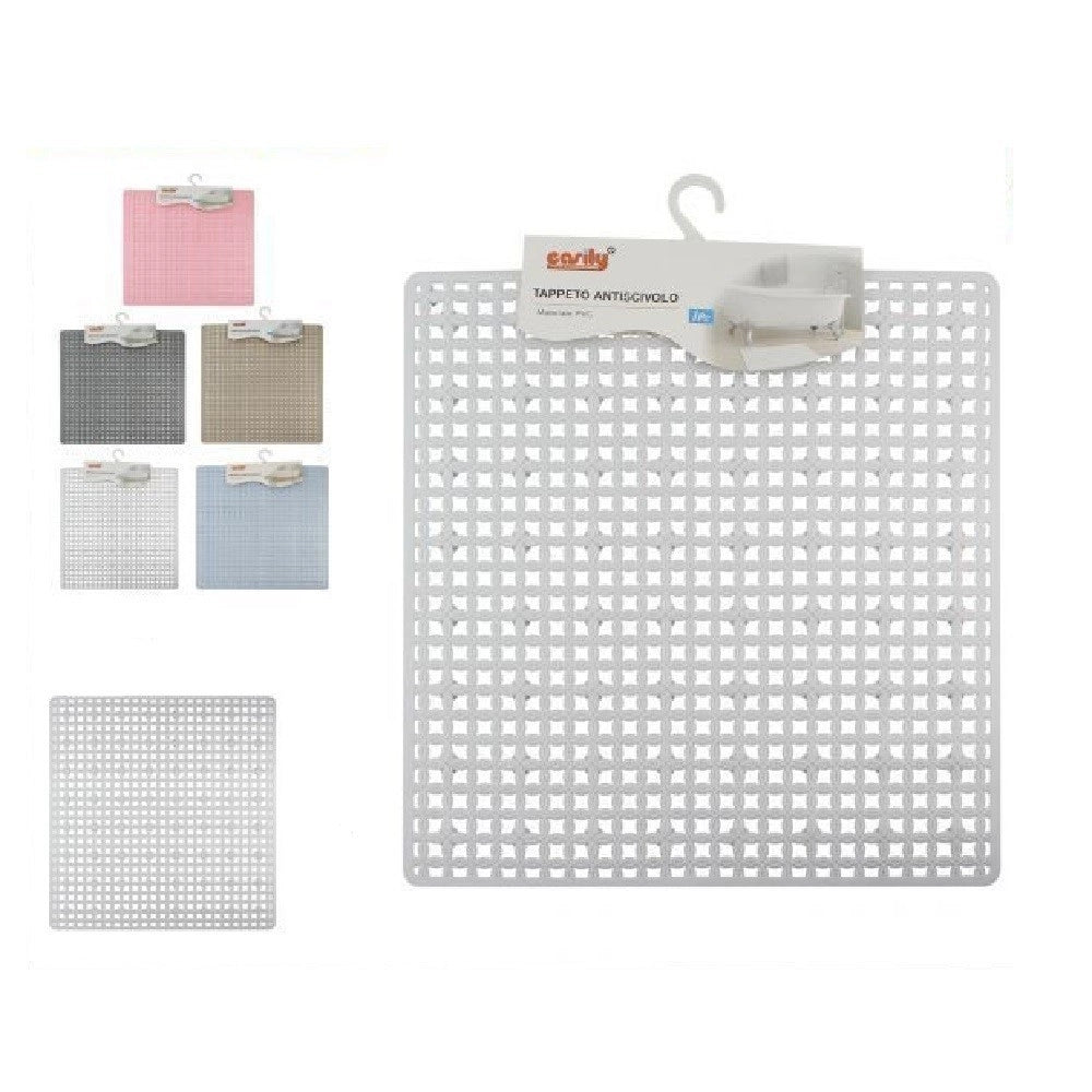 Trade Shop - Tappeto Tappetino Quadrato In Pvc Antiscivolo Vasca Bagno Doccia 50 X 50cm 59324 -