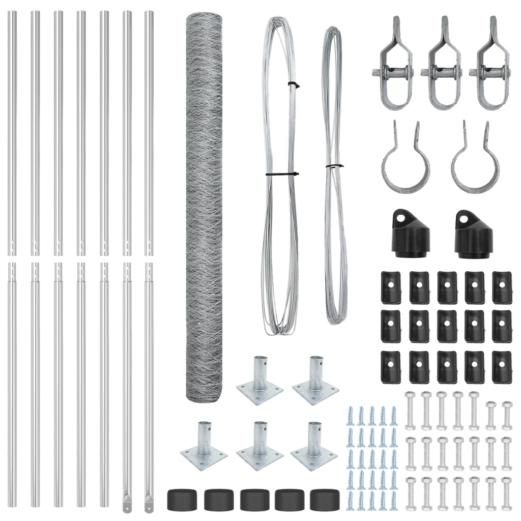Recinzione Esagonale  1.5x10 m Acciaio Galvanizzato