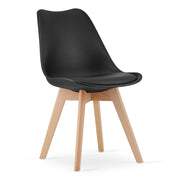 Sedia VALORA RIXK - Sedia ergonomica da pranzo nera CODICE 3319 x 1