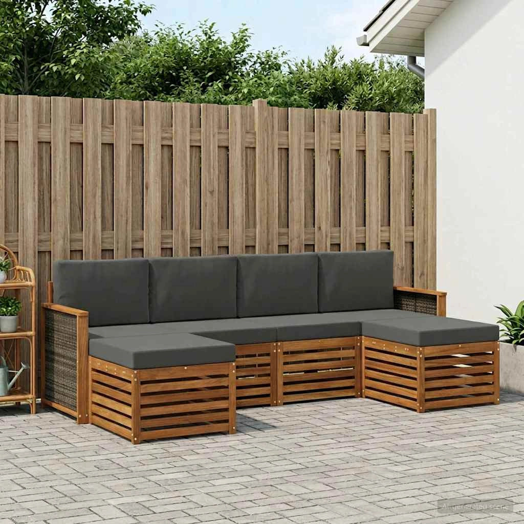 Set di divani da esterno 5 pz 3384678