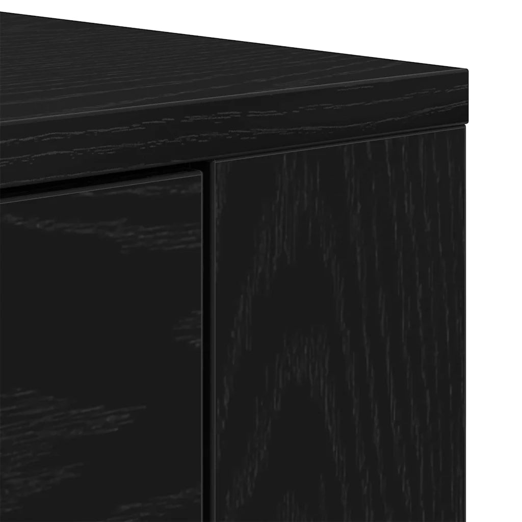 Credenza Rovere Nero 160 x 33 x 70 cm Legno multistrato 3333083