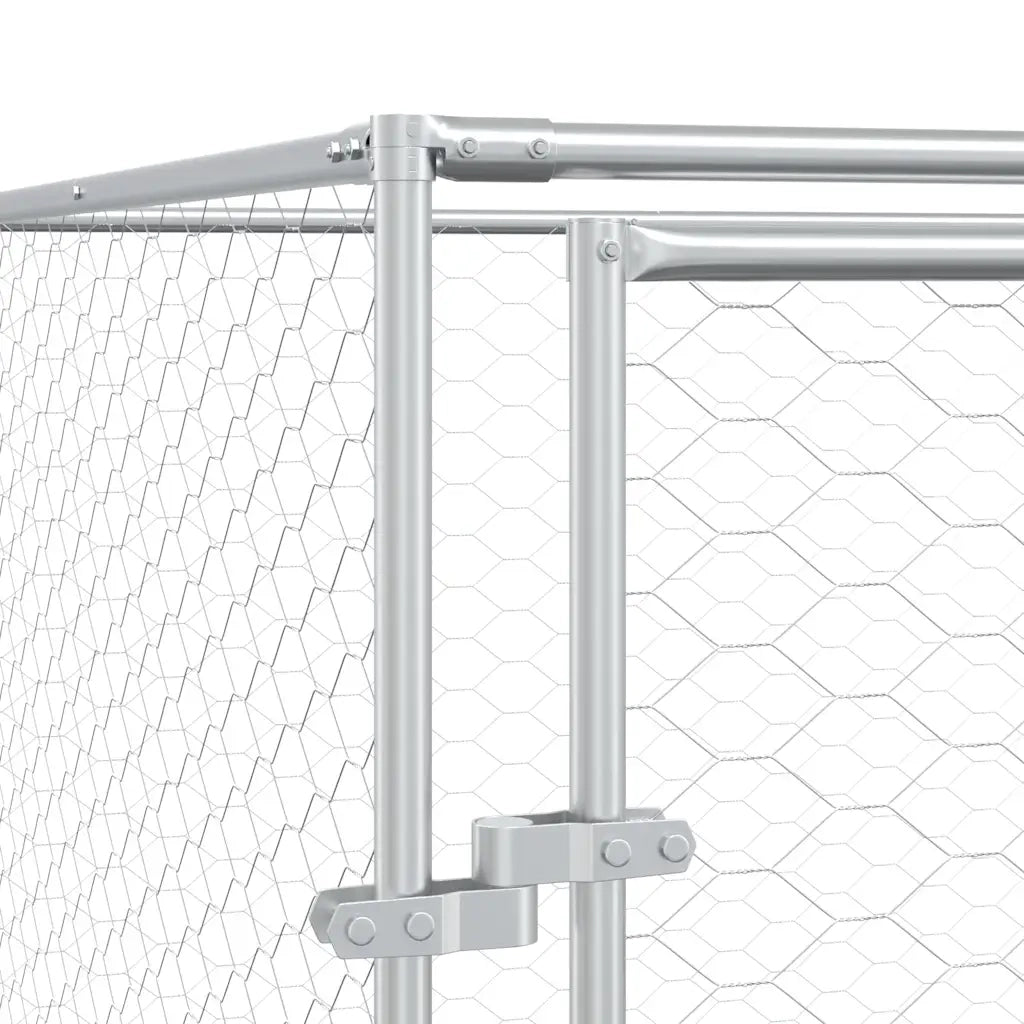 Cuccia per Cani da Esterno Argento 2x2x2 m Acciaio Zincato CFW5263725