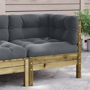 Divano Angolare da Giardino con Cuscini Legno Impregnato Pinocod mxl 110314