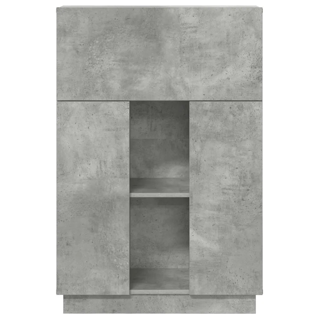 Scrivania con lo scaffale Grigio cemento 71,5 x 31,5 x 106,5 cm 869485