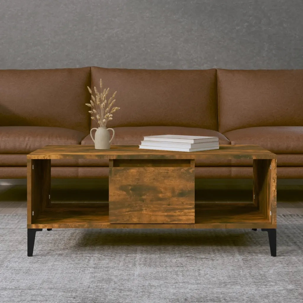 Tavolino da salotto | Tavolino da caff¨¨ | Tavolino da Soggiorno Rovere Fumo 90x50x36,5 cm Legno Multistrato