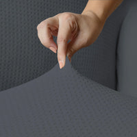 Copridivano Elasticizzato 2 Posti in Poliestere Iris Grigio Scuro