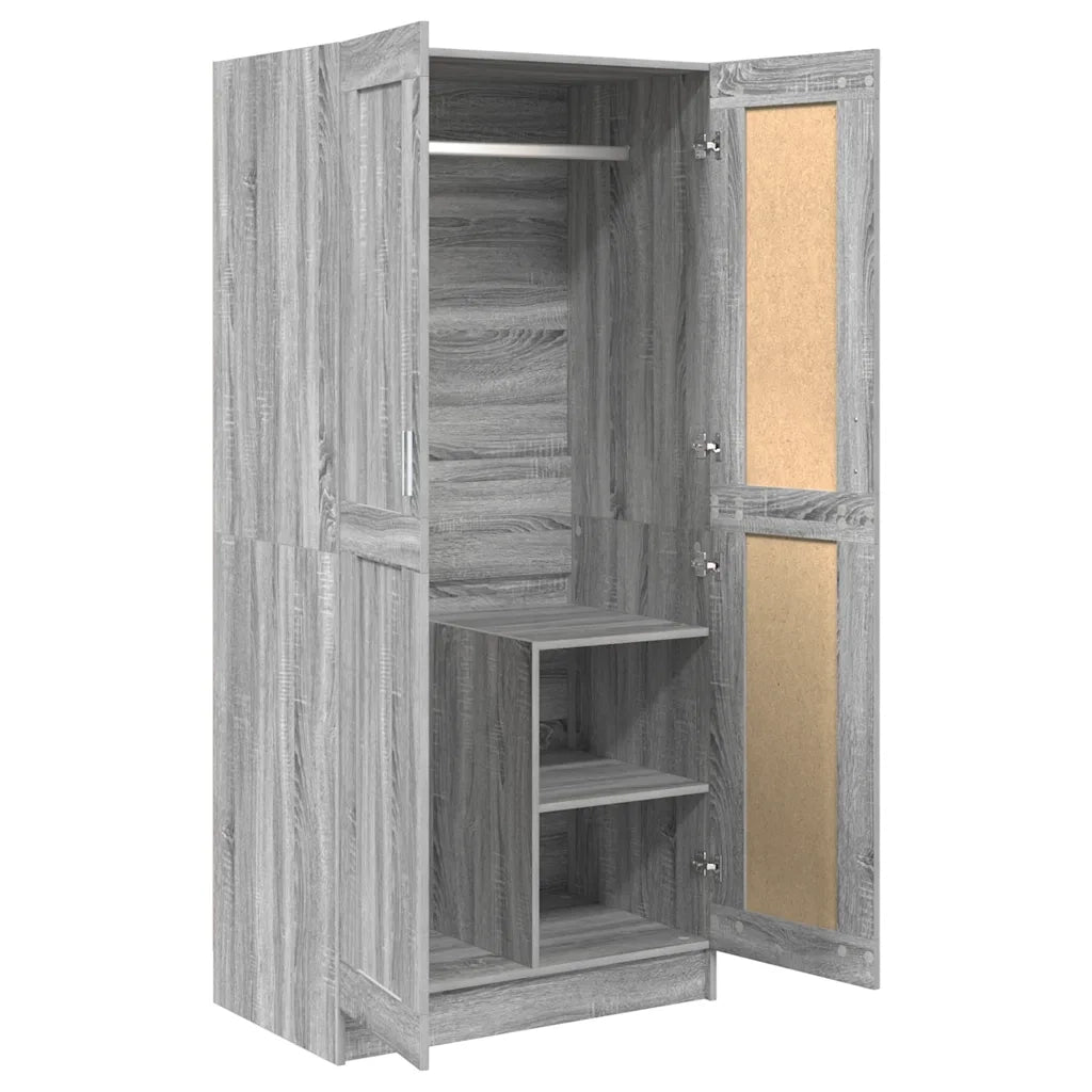 Armadio Grigio Sonoma 82,5x51,5x180 cm in Legno Multistrato 826639