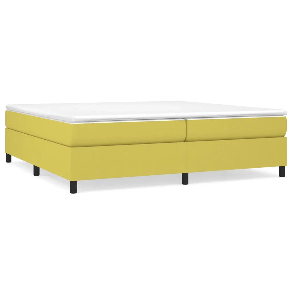 Struttura Letto a Rete a Molle Verde 200x200 cm in Tessuto 3120893