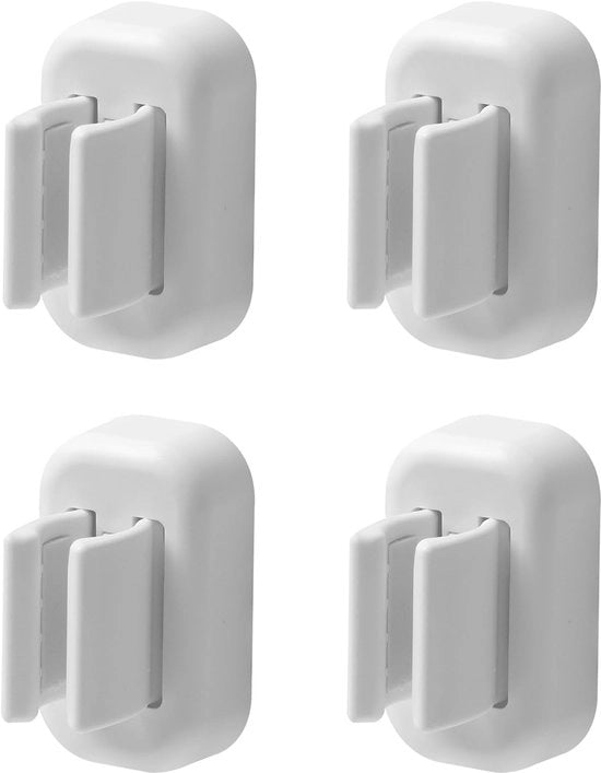 4 tenere in posizione orizzontale, fissate al muro, adesivi per autoadesione, tenere per elettrotappeti per bagno, contenitore multifunzionale impermeabile per dormitorio, armadio (bianco)